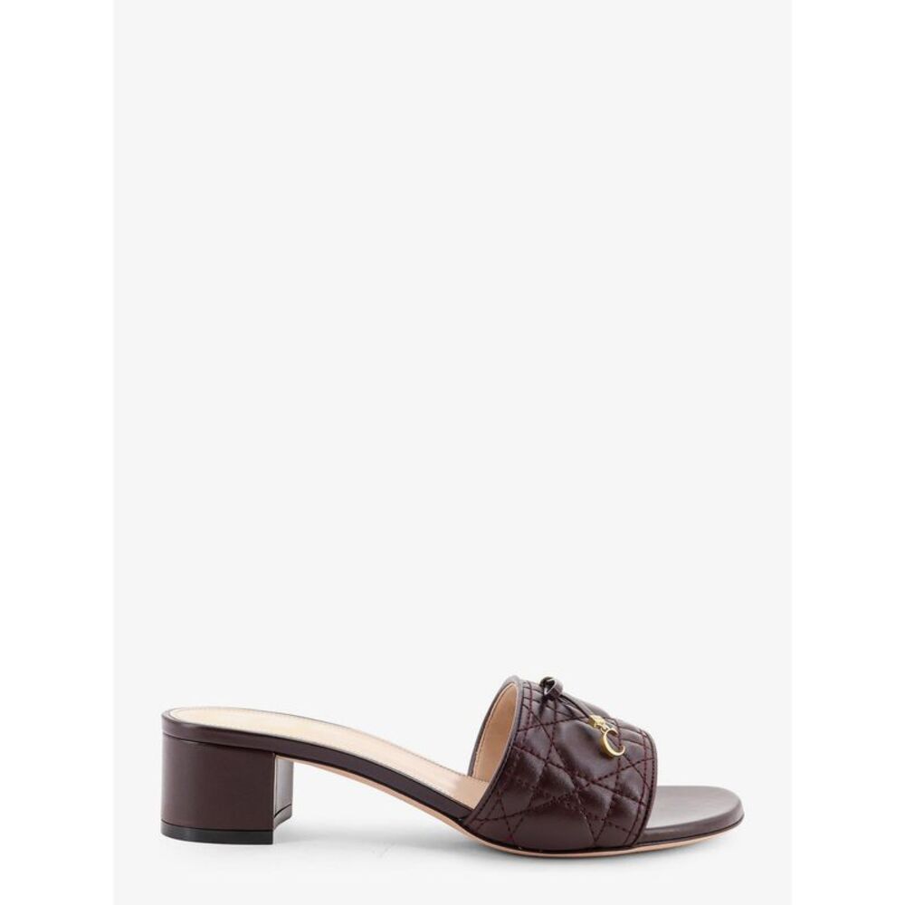 Dior Women Cannage Sandal With Lambskin Heel